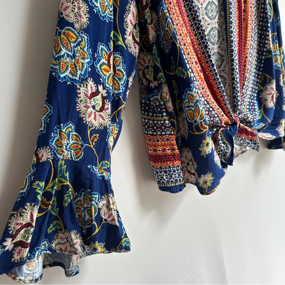 Anthropology Fig And Flowers Boho Top Size L - Picture 4 of 10